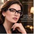 BVLGARI Optical Eyeglass Frame for Women | Prescription Medical Glasses Frame | Square Ladies Spectacle Frame | Clear Demo Lens | Replaceable Power Lens Eyewear. 