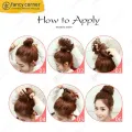 Curly Hair Band Hair Bun Combining Styling For Women Hair Bun. 