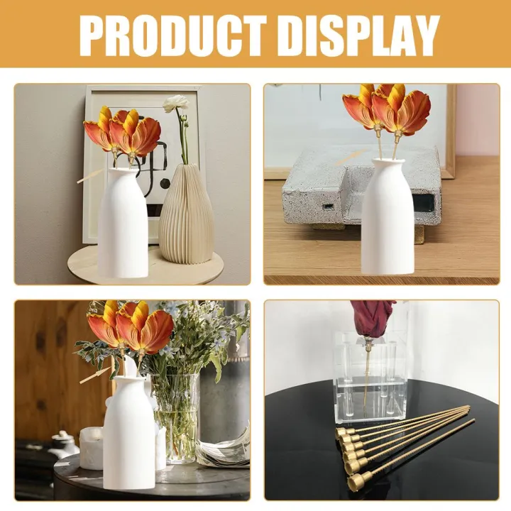 10%20Golden%20Plastic%20Flower%20Water%20Pipes%20Sturdy%20PVC%20Flexible%20Non%20Fracturing%20Wedding%20Home%20Floral%20Supplies%20DIY%20Craft%20-%20Image%202