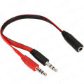 3.5mm Audio Y Splitter Cable 3.5mm AUX female to 2x3.5mm Male Headset Mic Stereo Y Splitter Cable. 