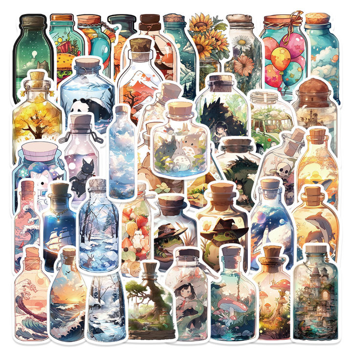 20/40pcs%20Bottle%20World%20Stickers%20Miniature%20Terrarium%20Stickers%20for%20Laptop%20Scrapbook%20Journal%20Kids%20Girls%20Boys%20Stickers%20-%20Image%202