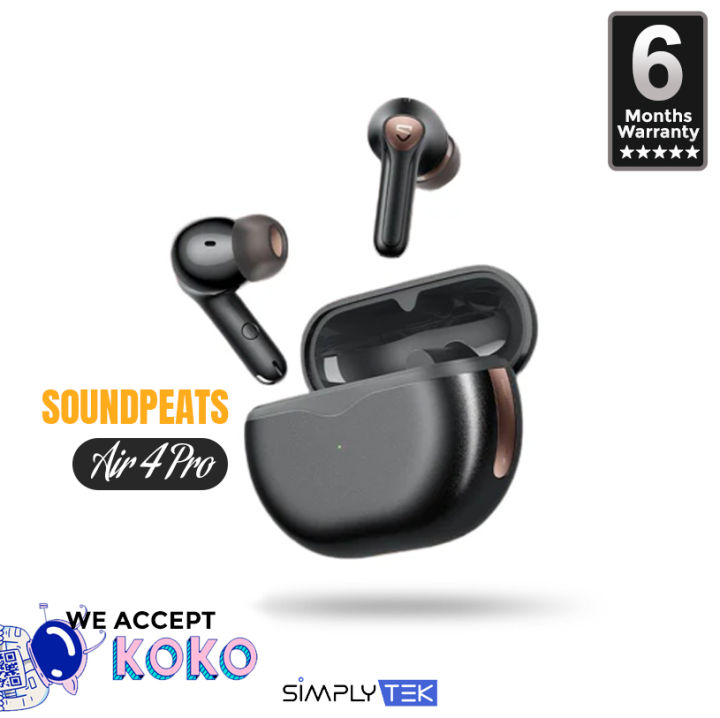 SoundPEATS Air 4 Pro Adaptive Hybrid Active Noise Cancelling Earbuds ...