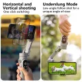 AOCHUAN Smart X Pro 3-Axis Foldable Handheld Gimbal Stabilizer with Fill Light Wireless Charging For Smart Phone Action Camera. 