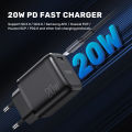 TOPK B210P Mini 20W Fast Charging Charger PD 2.0 USB EU/US Port Charger for Samsung AFC HUAWEI FCP HUAWEI SCP. 