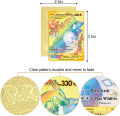 10000 point arceus vmax pokemon metal cards DIY card pikachu charizard golden limited edition kids gift game collection cards. 