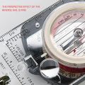 Outdoor Camping Orienteering Map Compass Sighting Mirror Compass LED Light. 