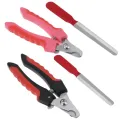 【wholesle668 Store】Cat Pet Dog Nail Grinder Steel Claw Toe Nail Scissor with File Pet Grooming Pet Nail Clipper Trimming Cutting. 