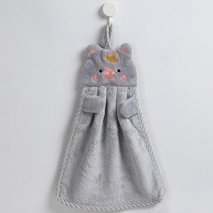 Hanging%20Kitchen%20Towels%20Cute%20Piggy%20Quick%20Drying%20Bathroom%20Hand%20Towels%20Hand%20Towels%20With%20Hanging%20Absorbent%20Coral%20Fleece%20Soft%20Thick%20-%20Image%205