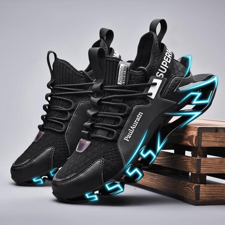 Blade Shoes Men's Black Tech Running Shoes Lightweight Shock