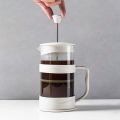French Press Coffee Maker 12 Oz, White Coffee Presses Tea Makers with Borosilicate Glass Cold and Hot Brew Coffee. 