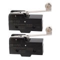 Roller Limit Switch Good Sealing NO+NC 250VAC High Strength Strong Conductivity Large Load Bearing Capacity Hinge Roller Lever Switch for Stamping Machinery. 