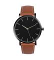 Brown & Black Simple Design Classic Wrist Watch 229. 