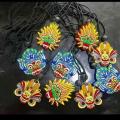 Sri Lankan Hand Made Hand Paint Mask Necklace Collectable HandCraft. 