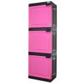 Damro Plastic Drawer Cupboard storage box DAMRO
This is a high quality Damro product. Made in Sri Lanka. There are 3 multi color doors which are rattan as seen in the picture. There are handles too.. 