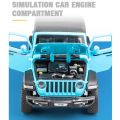 Jeep Wrangler Rubicon 1941 Convertible Off-Road SUV 1:36 Scale Diecasts Toy Vehicles with Batteries. 