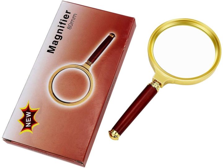 Magnifier%2080%20mm%2010x%20Magnifying%20Glass%2080mm%20Diameter%20Reading%20Magnifier,%20Metal%20Frame%20Magnifying%20Lens%20for%20Reading%20Newspaper,%20Insects,%20Map,%20Crossword%20Puzzle,...%20-%20Image%203