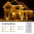 Auoyo Light Strip Christmas Lights Icicle Lighting 4M Curtain String Lights Waterproof Socket Party Garden Eaves Outdoor Decoration For Wedding Party Home Garden Street. 