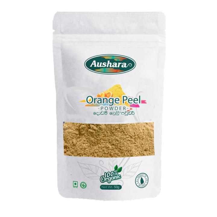 Aushara Orange Peel Powder 100% Natural Care For Acne, Tan & Blackheads Effective DIY Face Mask Ingredient Rich in Vitamin C Helps Get a Glowing Skin 50g | 100g