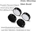 Magnetic Earrings - Black and Silver Clip-On Studs for Men and Women. 