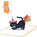 birthday cards 1 Pop UP Happy Birthday Greeting Invitation Cards 3D Black Cat Birthday Card Greeting Cards And Envelopes Party SupplyGift Cards Tags. 