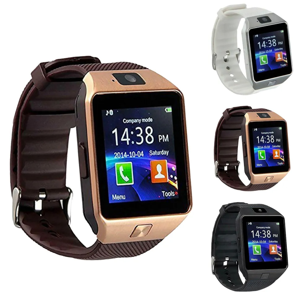 DZ09 Smart Watch Front View – Touchscreen and Camera