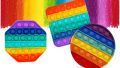 Pop It Rainbow Color Fidget Toy - Sensory Push Toys Silicone Stress Reliever - Multiple Designs by ZinZen. 