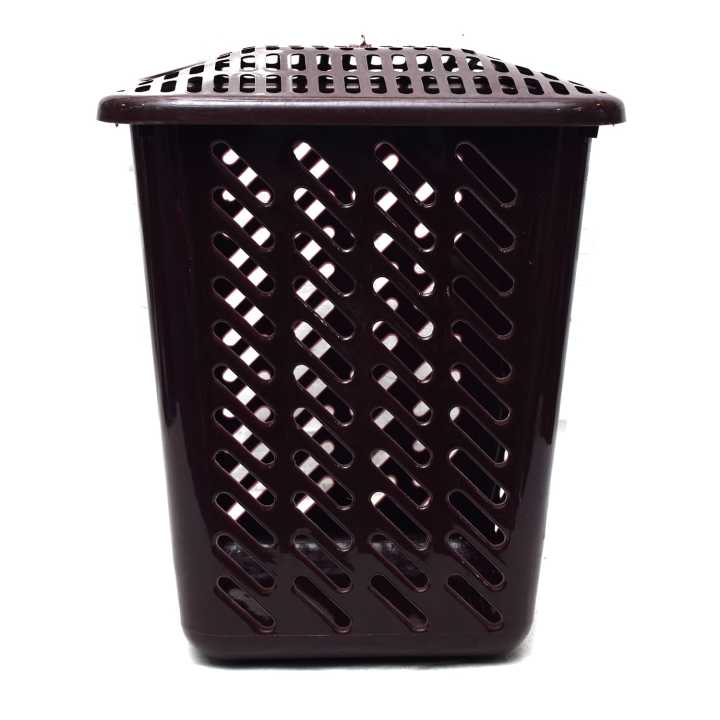 Plastic Laundry Basket lora - Dark Brown