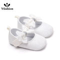 Yfashion Baby Cotton Girls Princess Toddler Shoes Cute Lace Bowknot Decoration Breathable Non-slip Soft Sole Shoes. 
