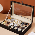 Leather Watch Box Watch Storage Box Watch Display Box 10 grid. 