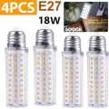4PC LED Lamp 220V LED Bulb E14  E27 LED Light 12W 18W Corn Bulbs Chandelier For Home Lighting Energy Saving. 