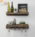 Wood Wall Mounted  Bottle Rack. 