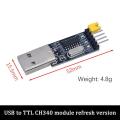 CH340 module USB to TTL CH340G upgrade download a small wire brush plate STC microcontroller board USB to serial instead PL2303. 