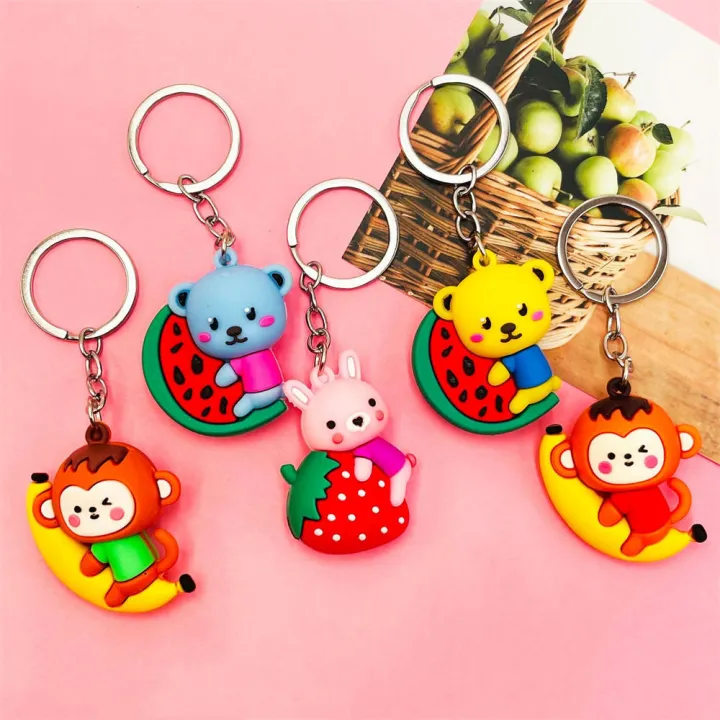 Cute%20Animal%20Keychains%20Novelty%20Keychains%20Gifts%20PVC%20Soft%20Rubber%20Keychain%20Watermelon%20Cartoon%20Animal%20Keychains%20Bear%20-%20Image%204