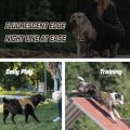 Dog Harness Pet Leash Lead Set for Small Medium Large Dogs, Adjustable Reflective No-Pull Padded Puppy Dog Harness Collar Chest Vest with Handle Training Walking Leash, Saddle Style Mesh Dog Harness Comfortable Harness for Small to Large Dogs. 