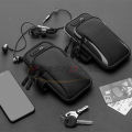 OIMG 6.5Inches Sports  Arm Band Waterproof Phone Arm Bag Nylon Mobile Phone Holder Bag With Zipper Pouch For Android Iphone Exercise Running Workout Grey. 