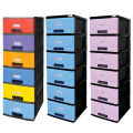 6 Drawer Large Storage Cart and Personal Organizer, Heavy-Duty Plastic Storage drawers Mobile Cabinet with Wheel, Large Containers for Storing Arts, Crafts, Toys and Clothes. 