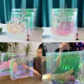 【ALLGOOD】1 PC Fashion Women Clear Tote Pvc Laser Waterproof Transparent Handbags Female Large Shopper Shoulder Bag Summer Beach Portable Pouch. 