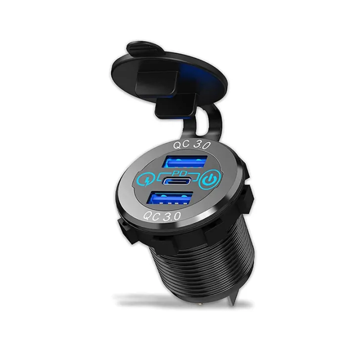 3X%20QC%203.0%20PD3.0%20Triple%20USB%20Car%20Charger%2012V%2024V%2060W%20USB-C%20Multiple%20Fast%20Charger%20with%20Switch%20for%20Boat,%20Truck,%20Motorcycle%20-%20Image%208