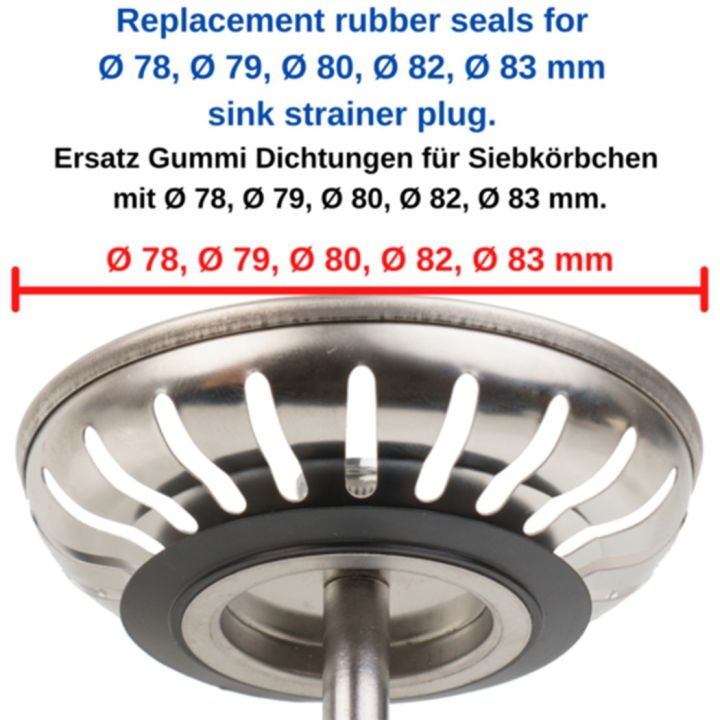 5pcs%20Rubber%20Seal%20Gasket%20For%20Franke%20Basket%20Strainer%20Plug%20For%2078%2082mm%20Gootsteen%20Afvoer%20Accessoires%20Sink%20Wastafel%20Onderdelen%20-%20Image%205