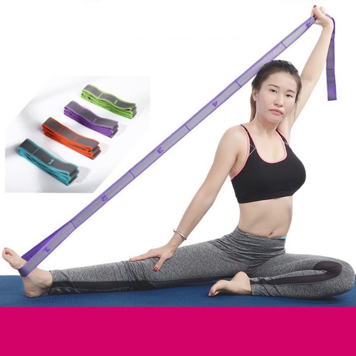 [Ready Stock] Yoga Strap Stretch Straps for Physical Therapy Multi Loops Exercise Stretching Band for Fitness, GYM, Yoga, Dance, Strength Flexibility Training