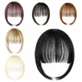Synthetic Wig Blunt Bangs Hair Accessories Fringe False Hairpiece Fake Bangs Brown Clip in Bang Hair Extension Women. 
