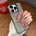 Casing For Samsung Galaxy S24 S23 Plus Ultra S23FE S20FE A54 Cellphone Case Silver Black White Colorful Matte IMD New Year Chinese Dragon Laser Style Lucky Hard Cartoon Hot Shockproof Cute Fashion Cover INS. 