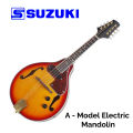 SUZUKI Spruce Wood 8-string Electro-acoustic A Type Mandolin Instrument. 