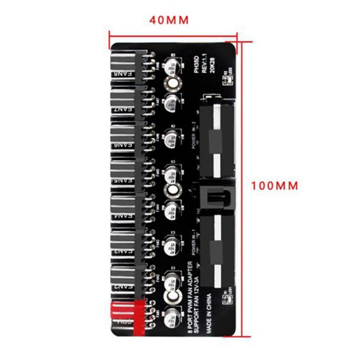 Pwm Expander 2PCS PWM Fan Hub Desktop Computer CPU Fan Expander Supports 3-Pin 4-Pin ...