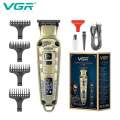 VGR Rechargeable Professional Hair Clipper and Trimmer LED Display 150 Min Runtime 4 Length. 