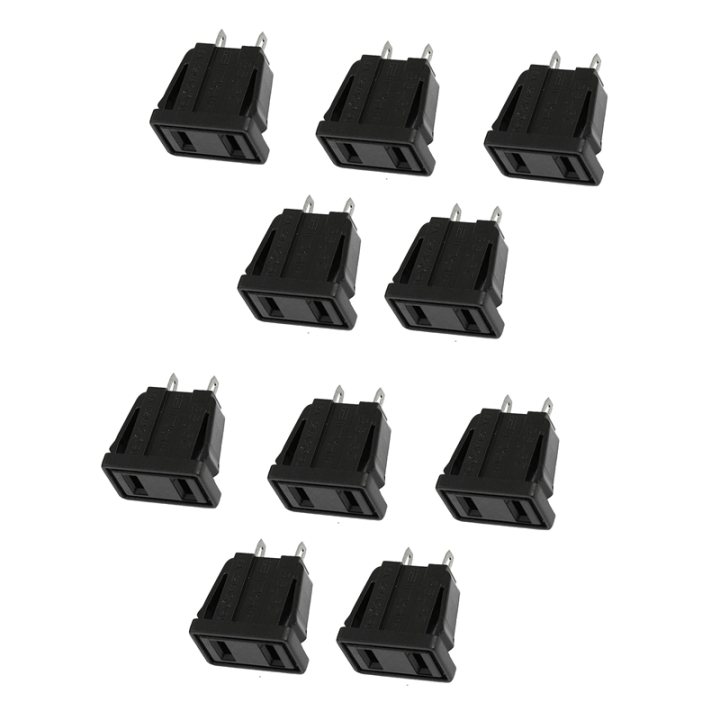 AIDIRui 10-Pack Panel Mount AC Power Socket | US Type 2-Pin, 125V 15A For UPS, Cabinets, Power Supplies - View #5