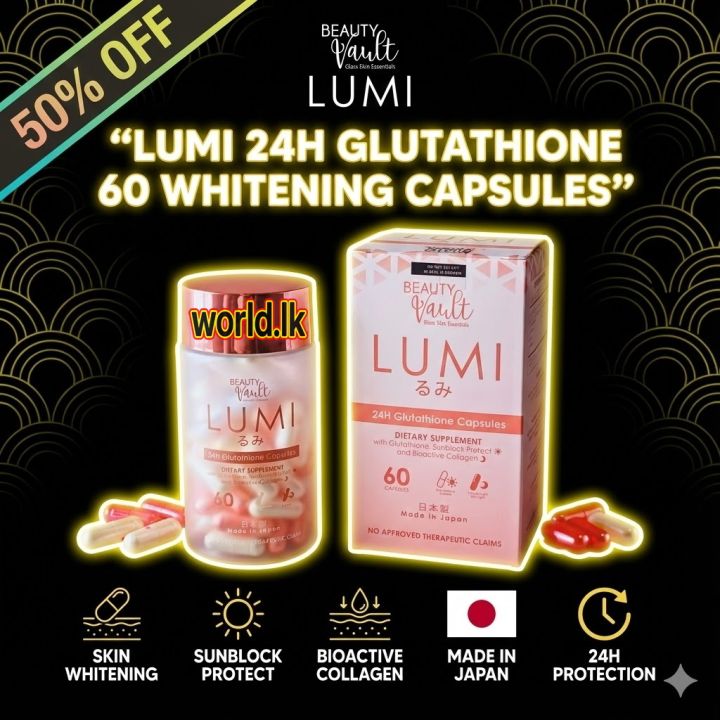 beauty vault lumi 24h glutathione 60 CAPSULES / Tablets Skin Protection & Increase Body Collagen provide powerful antioxidant support Size:30 packets ✨Celimax Glutathione Long Lasting TruAge + TruHealth combo