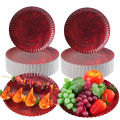 Retro Advanced Plate Tableware Paper Plates Cups Red Paper Dinnerware for Birthday Wedding Baby Shower Party Picnic. 