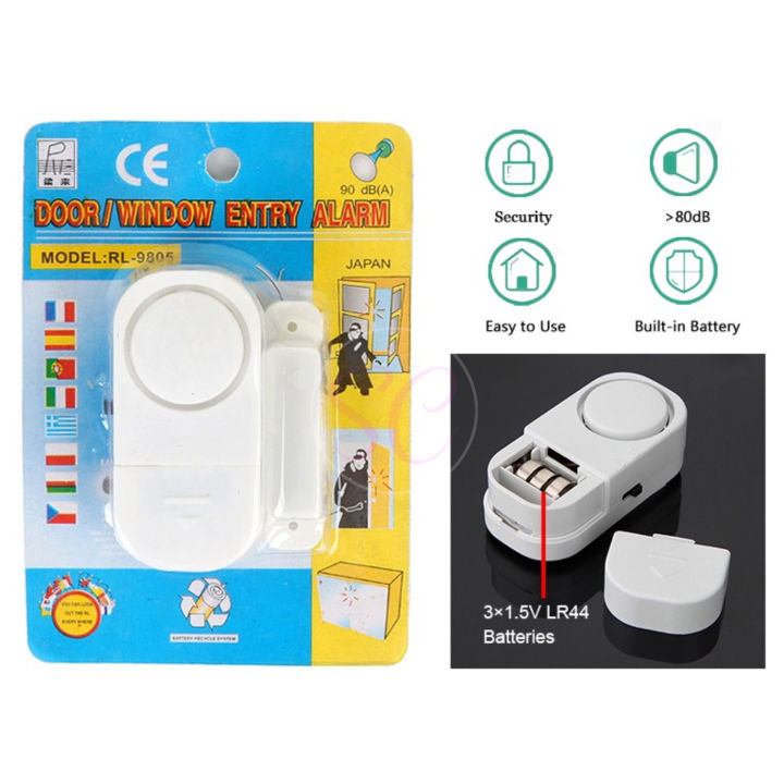 Door%20Window%2090dB%20Wireless%20Magnetic%20Sensor%20Security%20Alarm%20with%203%20x%201.5V%20LR44%20Button%20Batteries%20-%20Image%202