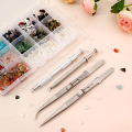 Multipurpose Tweezers Jewelry Tool Gem Holder Diamond Jewelry Tweezers Set of 4 Extra Fine Tweezer. 